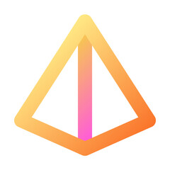 Pyramid Icon Gradient Outline Two-Tone Style