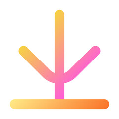 Obraz premium Parabola Icon Gradient Outline Two-Tone Style