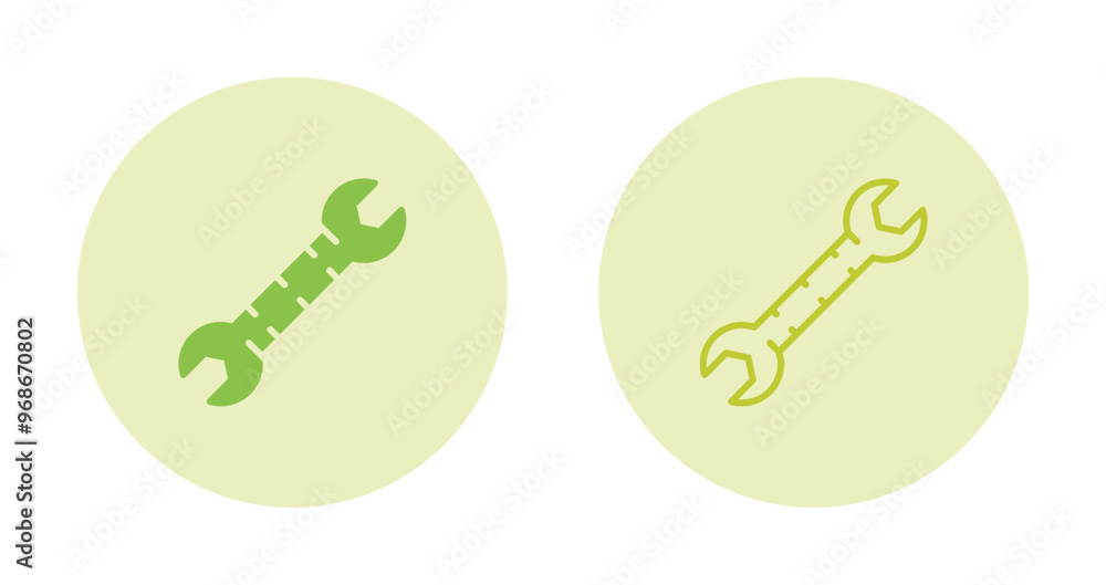 Canvas Prints wrench vector icon