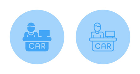 Car Rental Counter Vector Icon