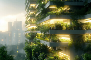 Vertical Gardens of Tomorrow: Urban Oasis in the Sky - Generative AI
