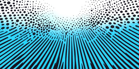 Obraz premium Dynamic comic book pop art pattern featuring vibrant lightning, explosive bursts, and colorful bubbles set against a bold blue background