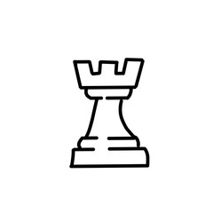Set of outline chess piece