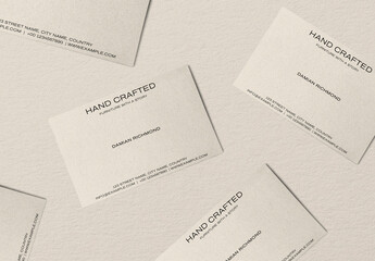 Stationery Flatlay Business Cards Mockup With Generative AI