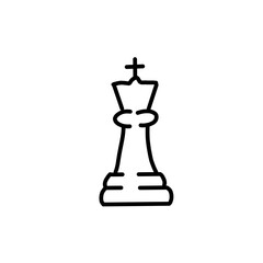 Set of outline chess piece