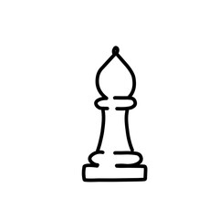 Set of outline chess piece