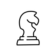 Set of outline chess piece