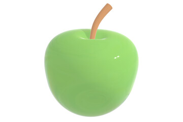 3d render graphic icon of apple fruit isolated from background