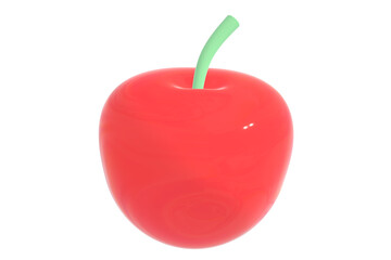 3d render graphic icon of apple fruit isolated from background