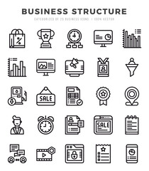 icons set. Business Structure for web. app. vector illustration.