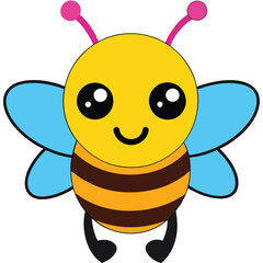cartoon bee illustration vector