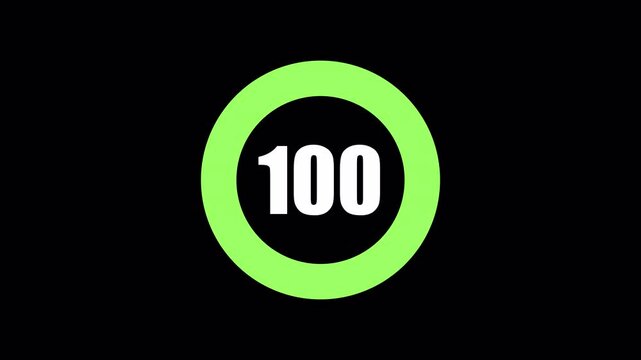 progress circle with white color, Set of progress circles, Statistics, increase, loading circles, growth, rise. Business and finance concept animation on black background.	