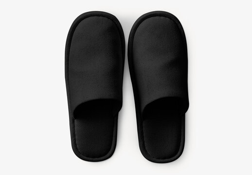 Flatlay Slippers Mockup