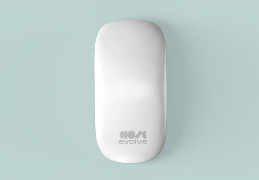 Flatlay Wireless Mouse Mockup