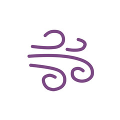 doodle hand drawing wind  outline vector