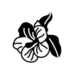 Hibiscus Glyph Icon, Vector illustration