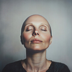 Photo of a Woman with Alopecia, Bald Woman