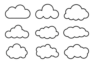Set of 9pes different type of Cloud
