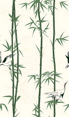 Obraz premium Chinese-inspired doodle tile seamless patterns in an illustrator graphic style