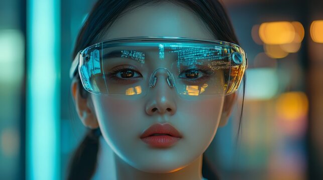 AI-powered augmented reality devices offering real-time language translation: Glasses or wearable tech providing real-time subtitles and language translation in everyday conversations.