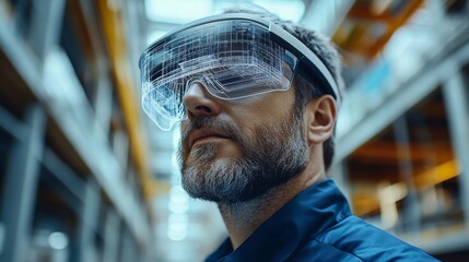 AI-powered augmented reality glasses for construction and architecture design: Architects using AR glasses to visualize blueprints and make real-time adjustments to designs.