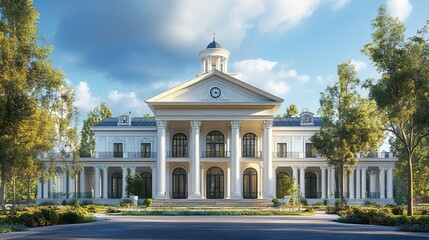 Obraz premium Beautiful school building design captured in detailed and elegant architecture pictures