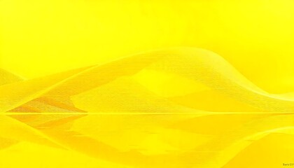 Fototapeta premium Vibrant flowing yellow satin fabric curve background. 