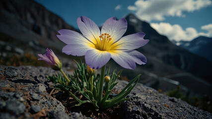 Luminous flower in mountains during the day 17.