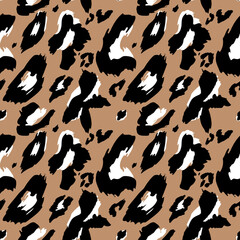 leopard pattern seamless fashionable design for print clothes, paper, fabric. leopard spots