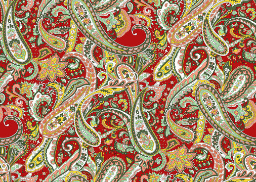 Fototapeta flower pattern texture print,repeat design pattern for textile printing factory