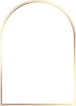 Gold Aesthetic Oval Ellipse Rounded Frame