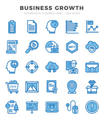 Business Growth Two Color icons. Vector Two Color illustration.