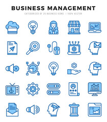 Business Management Two Color icons collection. 25 icon set in a Two Color design.