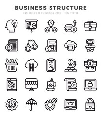 Business Structure icons set. Vector illustration.