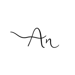 A hand-drawn signature logo design template