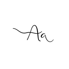 A hand-drawn signature logo design template