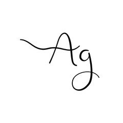 A hand-drawn signature logo design template