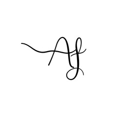 A hand-drawn signature logo design template