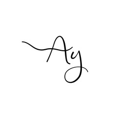 A hand-drawn signature logo design template