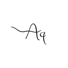 A hand-drawn signature logo design template