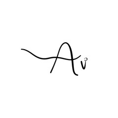 A hand-drawn signature logo design template