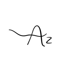 A hand-drawn signature logo design template