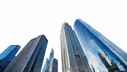 Futuristic Cityscape: 3D Render of Skyscrapers and Office Buildings