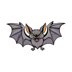 bat logo editable vector illustration.  bat mascot logo. Vampire Bat flying silhouette logo style design white background.