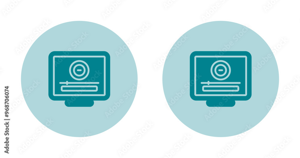 Poster desktop computer vector icon