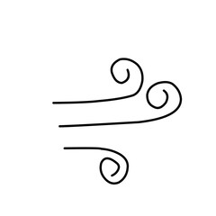 Blowing wind line icon