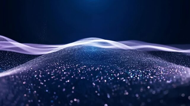 A neon blue glowing tech wave video that is as cool as it is dynamic.