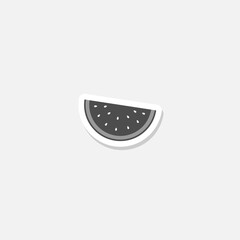 Fruits watermelon icon sticker isolated on gray background