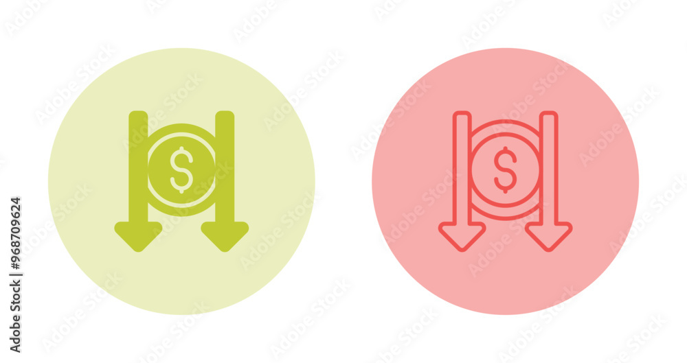 Sticker costs vector icon