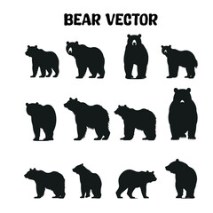 Naklejka premium Bear Silhouette vector